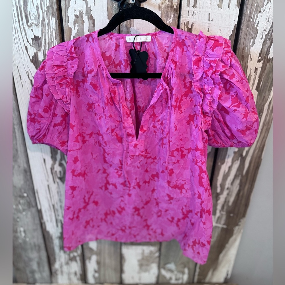 Karlie Pink Floral Blouse - Picture 2 of 9